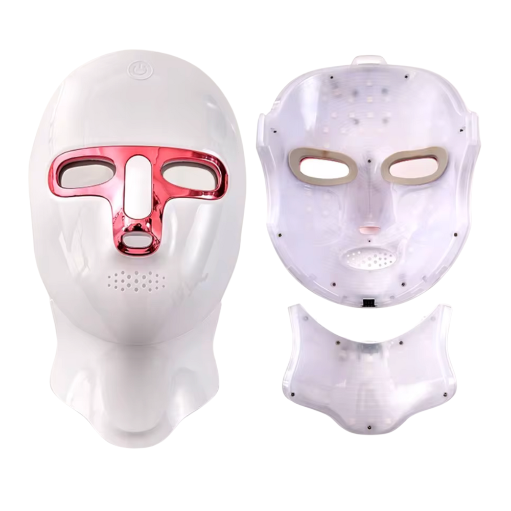 Masque luminothérapie visage cou rigide intérieure