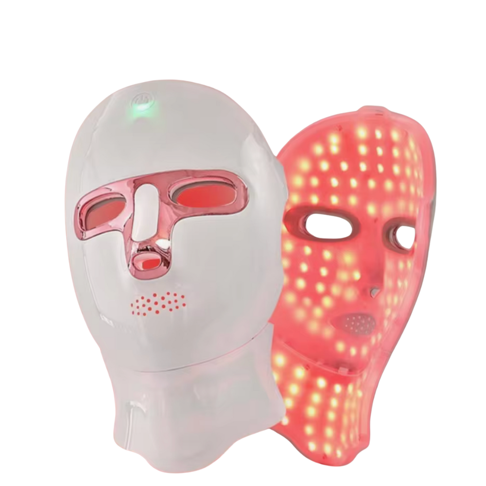 Masque luminothérapie visage cou rigide extérieure