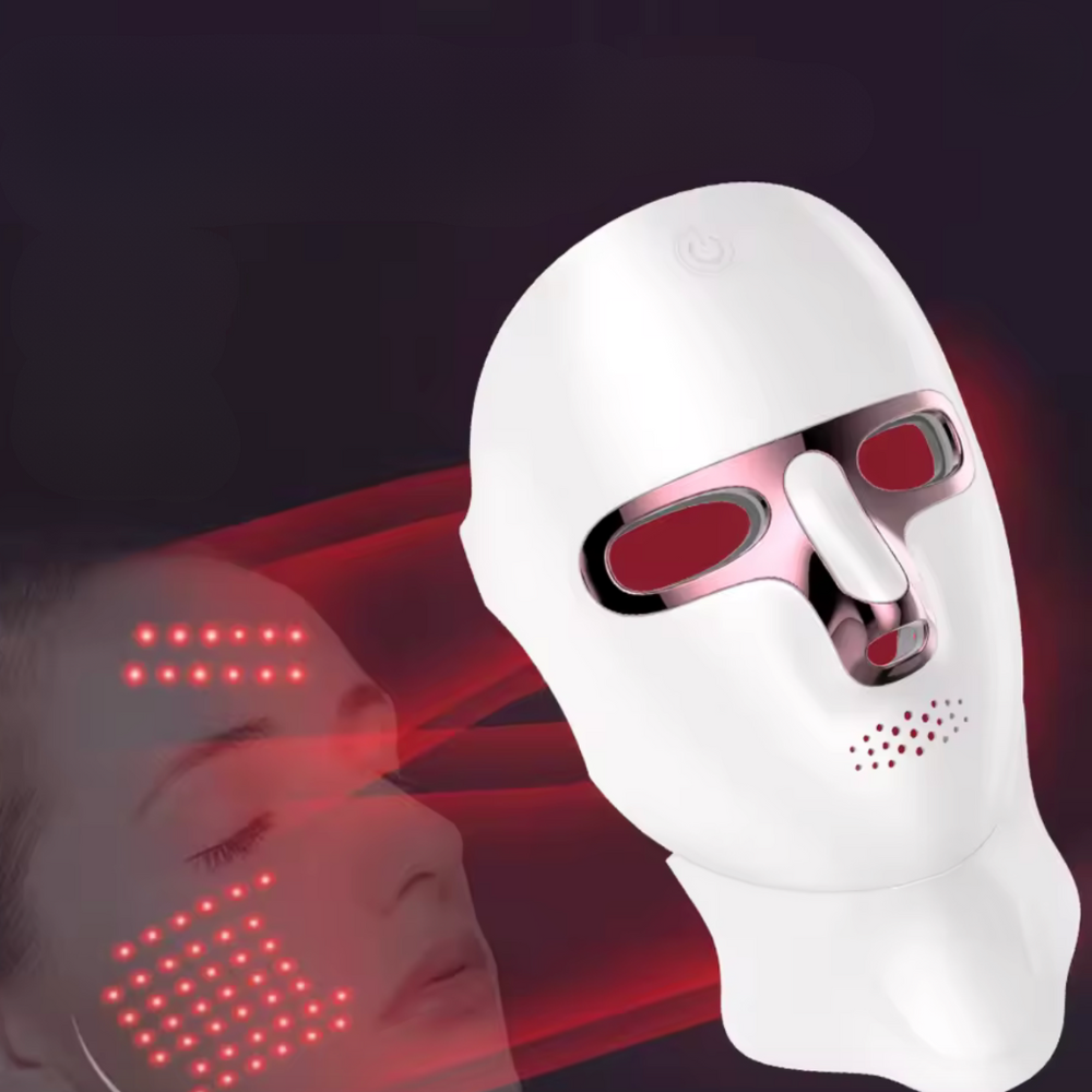 Masque luminothérapie visage cou rigide noir