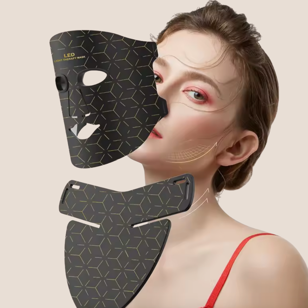 Masque luminothérapie visage cou poitrine souple femme