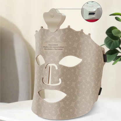 Masque visage luminothérapie souple usb
