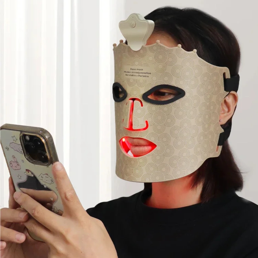 Masque visage luminothérapie souple telephone