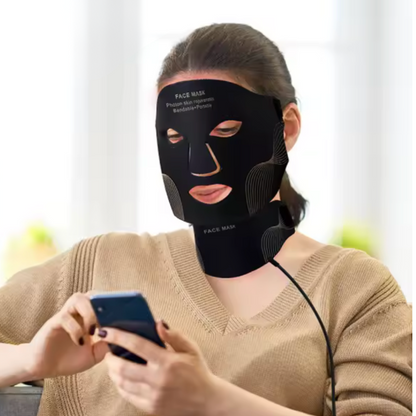Masque luminothérapie visage cou souple domicile