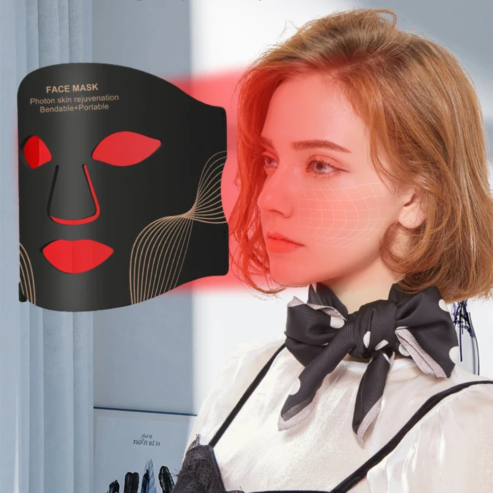 Masque luminothérapie visage cou souple utilisation